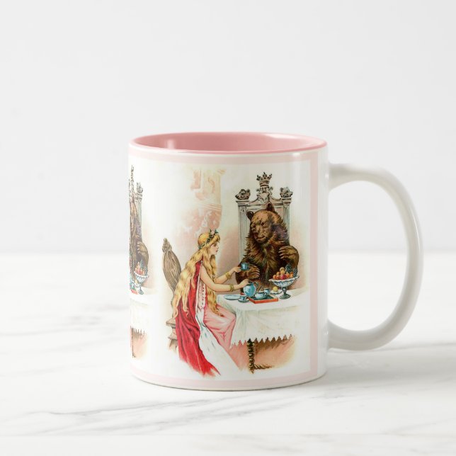 Beauty In Pink And The Beast Two-Tone Coffee Mug (Right)