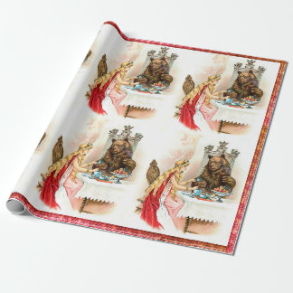 Beauty In Pink And The Beast Wrapping Paper