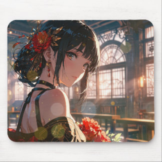 Beauty in Red Mouse Pad