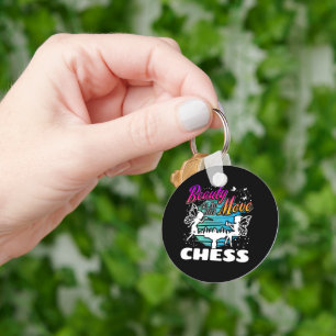Beauty in the Move - Girls Chess Player Key Ring