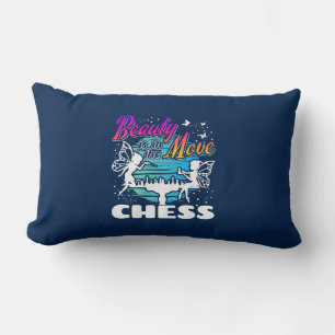 Beauty in the Move - Girls Chess Player Lumbar Cushion