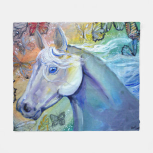 Beauty in the Sky Horse Fleece Blanket