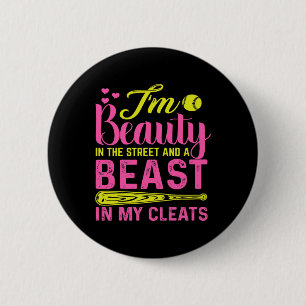 Beauty In The Street Beast In My Cleats Girls Soft 6 Cm Round Badge
