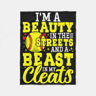 Beauty In The Streets And A Beast In My Cleats Sof Fleece Blanket