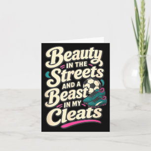 Beauty in the streets soccer cleats card