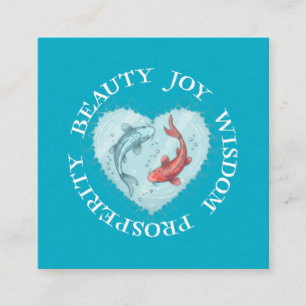 Beauty , Joy, Wisdom Prosperity Koi  Enclosure Card