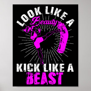 Beauty Kickboxing Beast Kickboxer Girl Fighter Mar Poster
