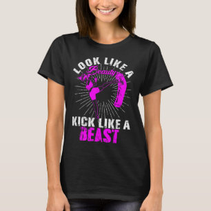 Beauty Kickboxing Beast Kickboxer Girl Fighter Mar T-Shirt