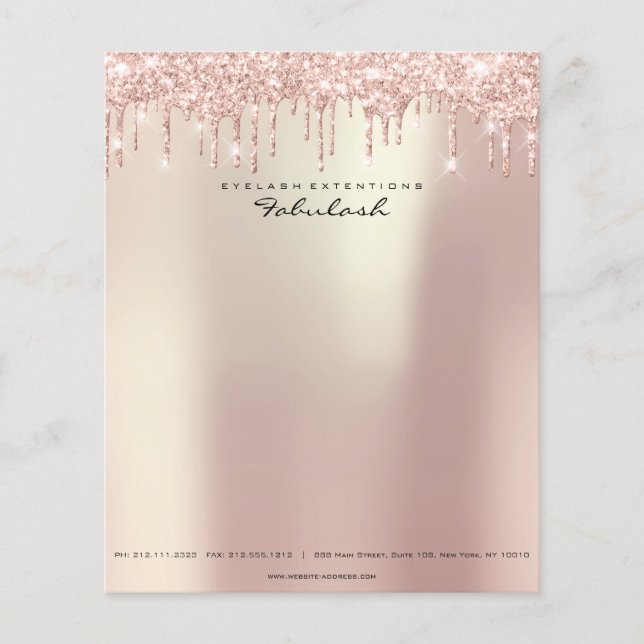 Beauty Lashes Makeup Stylist Event Planner Hair Flyer (Front)