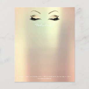 Beauty Lashes Makeup Stylist Eyebrows Gold Rose1 Flyer