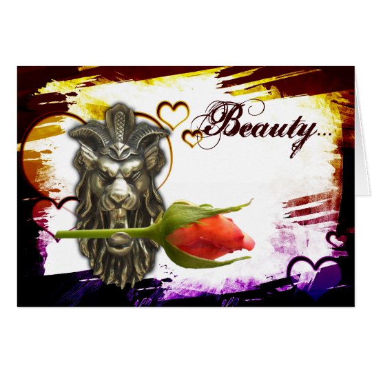 Beauty...Let me be your beast!! romantic card