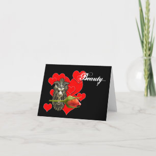 beauty let me be your beast... valentine card