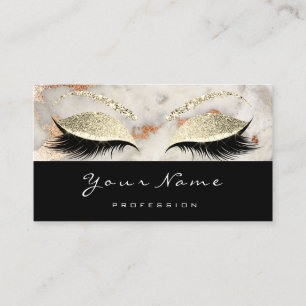 Beauty Loyalty Card 10 Lash Coral Rose Grey Marble