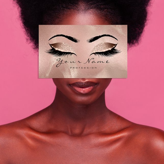 Beauty Loyalty Card 10 Lash Rose Gold Gold Crown (Beauty Loyalty Card 10 Lash Rose Gold Gold Crown)