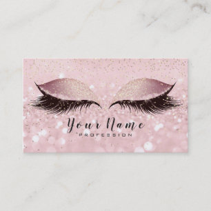 Beauty Loyalty Card 10 Makeup Lashe Rose Gold Pink