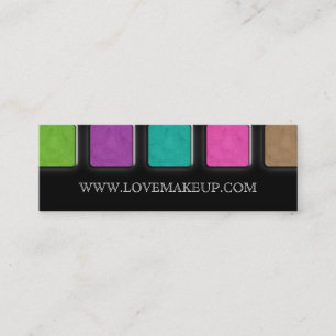Beauty Makeup Artist Palettes Colourful BOOKMARK Mini Business Card