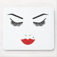Beauty Makeup Face Lashes & Red Lips Salon