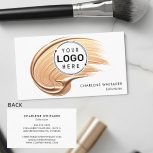 Beauty Makeup Salon Your Logo Liquid Makeup Business Card