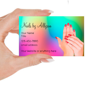 Beauty Nails Manicure Modern  Business Card