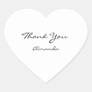 Beauty Name Bridal Heart Thank Black White Sticker