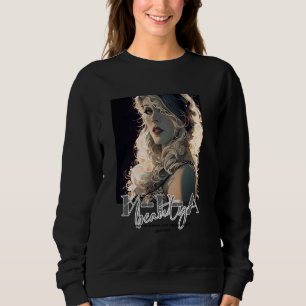 Beauty not easy to achieve without good makeup too sweatshirt
