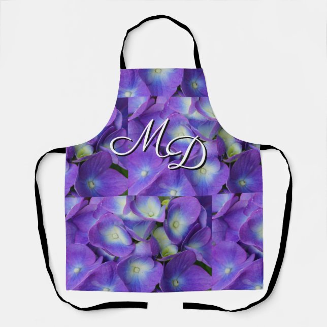Beauty Of a Blue Hydrangea Apron (Front)