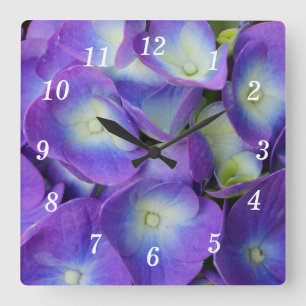 Beauty Of a Blue Hydrangea Wall Clock