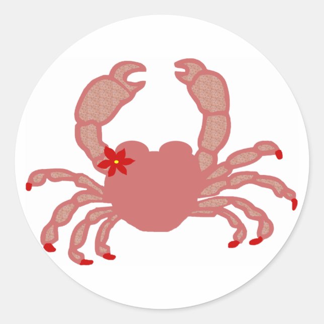 Beauty of a crab stickers (Front)