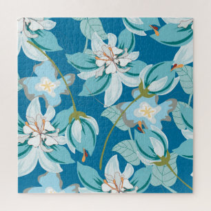 Beauty of a retro floral motif in lovely decor. jigsaw puzzle