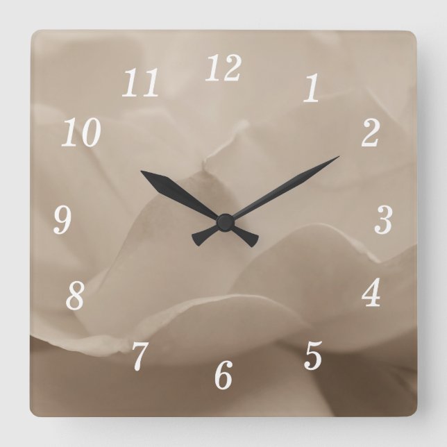 Beauty Of A Rose Sepia Wall Clock (Front)