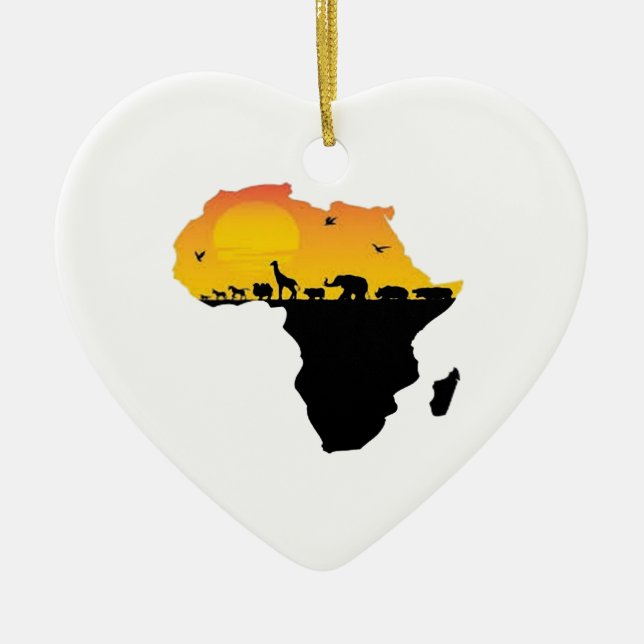 BEAUTY OF AFRICA CERAMIC TREE DECORATION (Front)