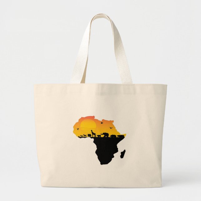BEAUTY OF AFRICA LARGE TOTE BAG (Front)