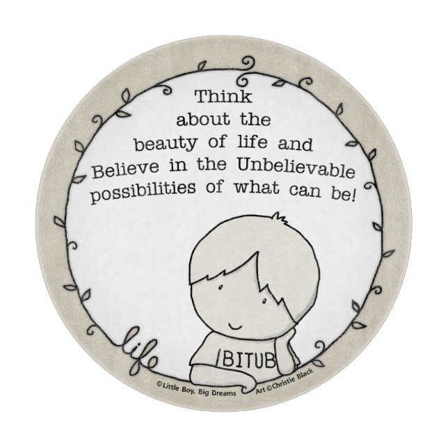 Beauty of Life Cutting Board (Front)