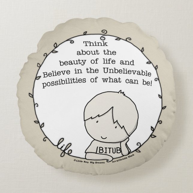 Beauty of Life Round Cushion (Front)