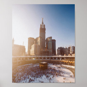 beauty of Mecca in sunset Poster