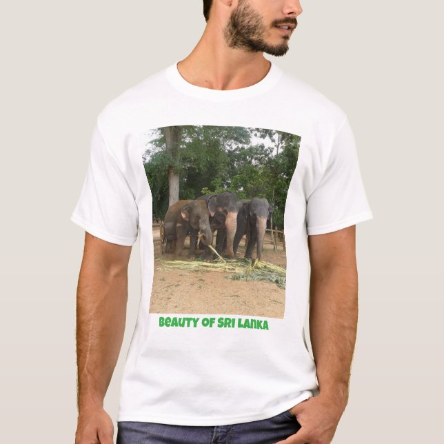 Beauty of Sri Lanka Elephant T-Shirt (Front)