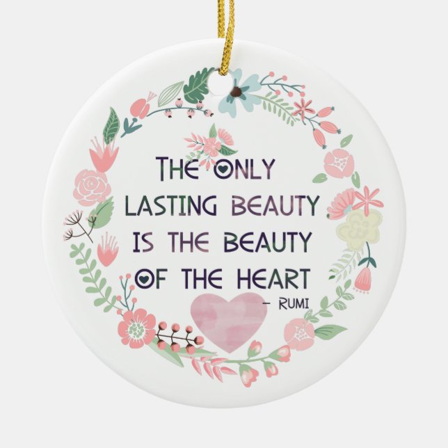 Beauty of the Heart Ceramic Tree Decoration (Front)