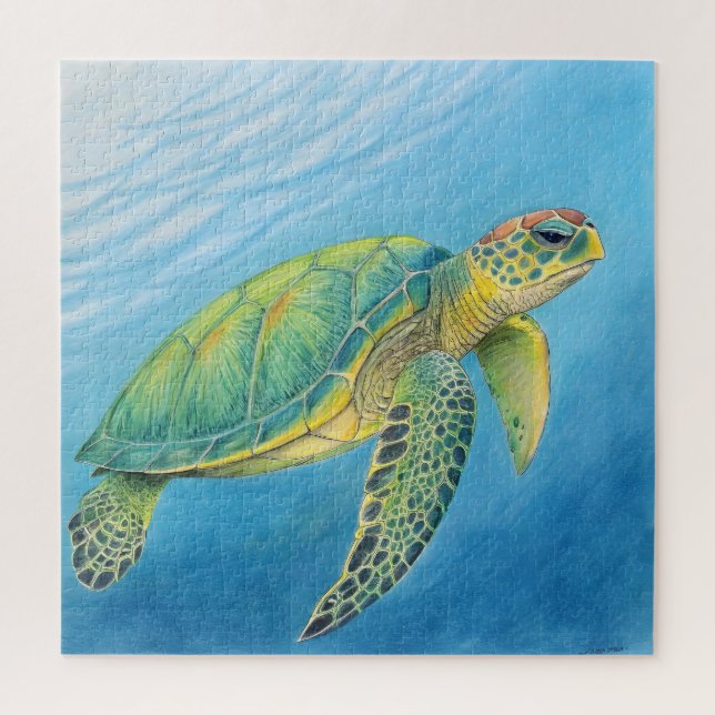 Beauty of the turtle jigsaw puzzle (Vertical)