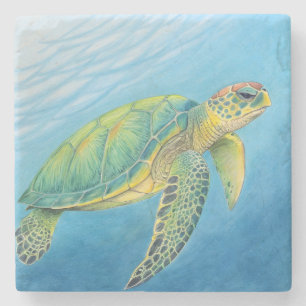 Beauty of the turtle stone coaster