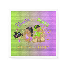 Beauty or Beats Green Purple Gold Gender Reveal