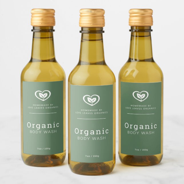 Beauty organic beauty organic leaves logo label (Bottles)