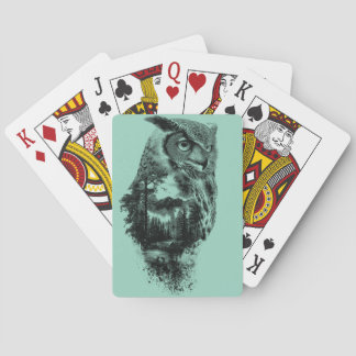 Beauty Owl in the Mountains Playing Cards