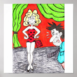 Beauty Pageant Humour Cartoon Print