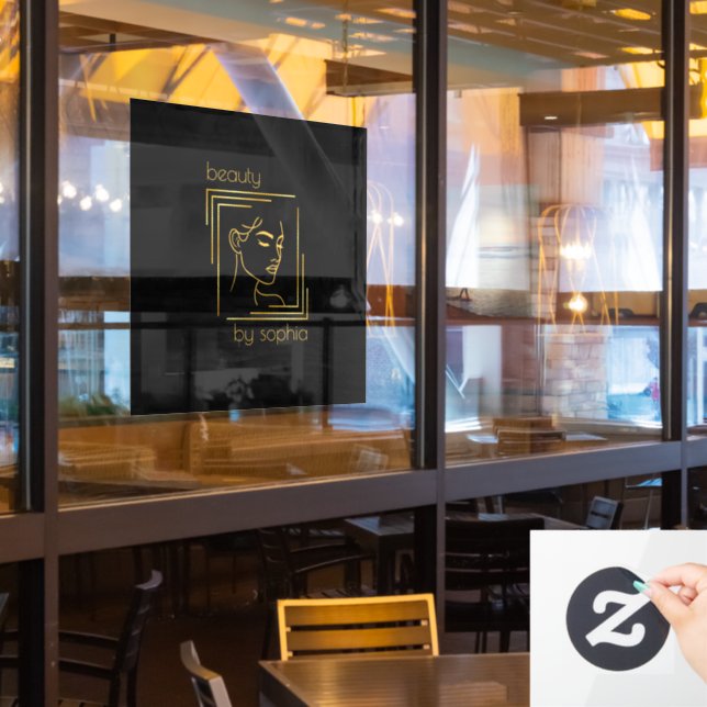 Beauty Parlour | Hair Salon | Black & Gold (Restaurant Window)