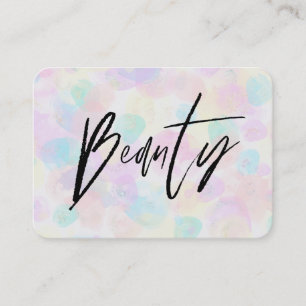 *~* BEAUTY Pastel Soft Rainbow Modern Abstract Business Card