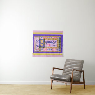 Beauty Persian Mediaeval rug inspired design Tapestry
