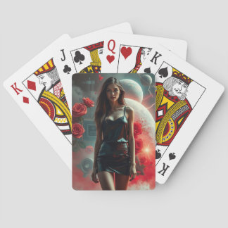 beauty, planets, flowers and AI Playing Cards