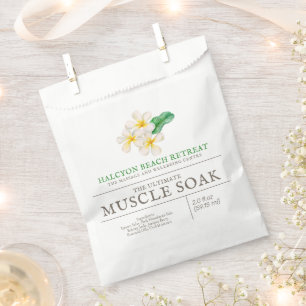 Beauty product plumeria frangipani muscle soak favour bag