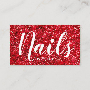 Beauty Profession Glitter Business Card