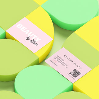 Beauty QR Business Card - Aesthetician & Stylist